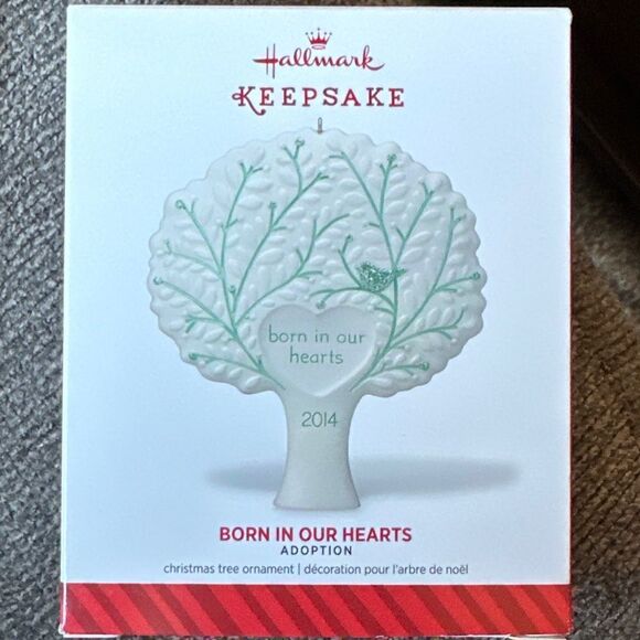 2014 Hallmark Keepsake “Born in Our Hearts” ADOPTION Ornament, New - Picture 1 of 2